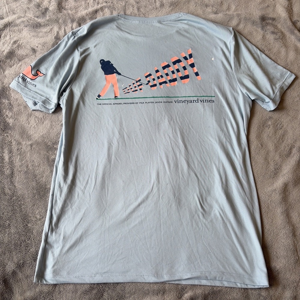 Vineyard Vines Performance PGA Jason Dufner Graphic Men's Small Blue